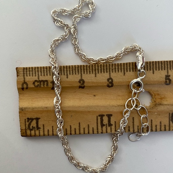 Other - Rope chain 3mm 925 silver bracelet unisex